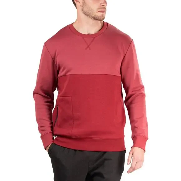 Natori Red Isamu Tonal Pullover Sweater Long Sleeve Men Size L Large New - Picture 1 of 8